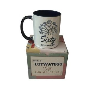 Sixty and Fabulous Coffee Mug‎ Lotwatego Gift Floral Birthday